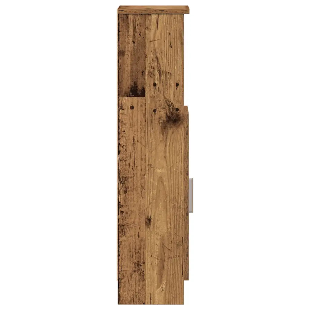 vidaXL Mobile da Bagno con Portarotolo Legno Antico 20,5x22x90 cm