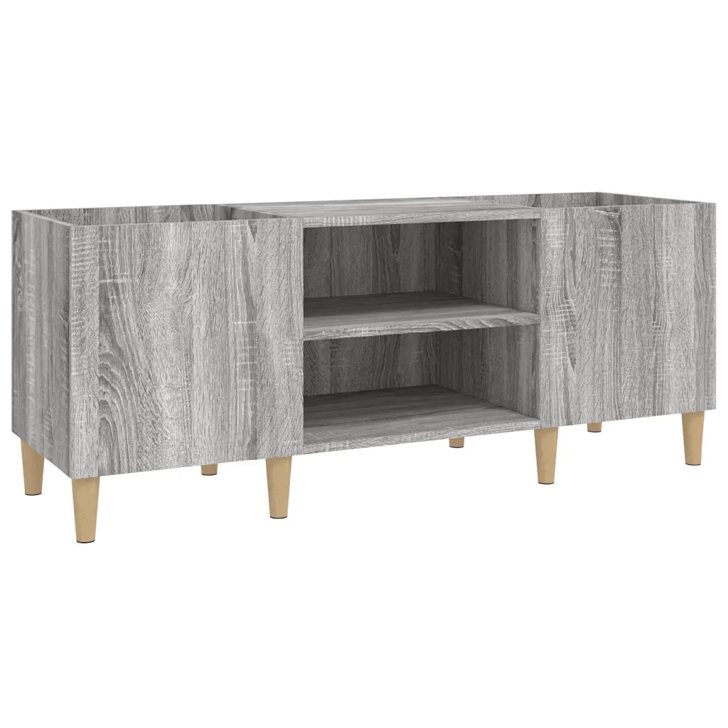 Mobile Porta Dischi Grigio Sonoma 121x38x48cm Legno Multistrato 831931