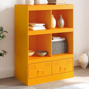 Credenza-Buffet-Armadio da cucina Giallo Senape 67x39x95 cm in Acciaio