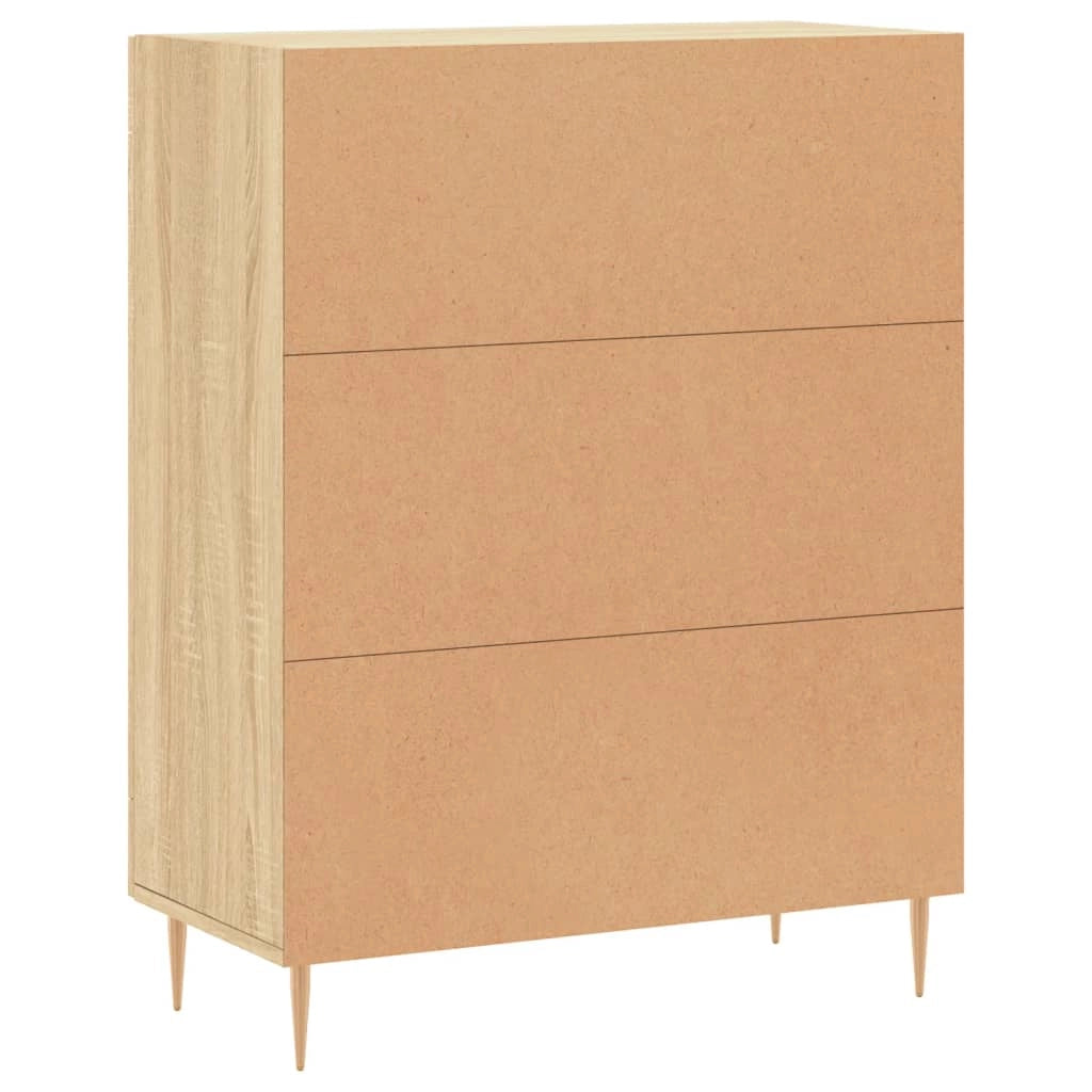 Buffet credenza cassettiera armadio mobile contenitore organizer cucina soggiorno rovere Sonoma 69,5 x 34 x 90 cm legno ingegnerizzato marrone 02_0031684