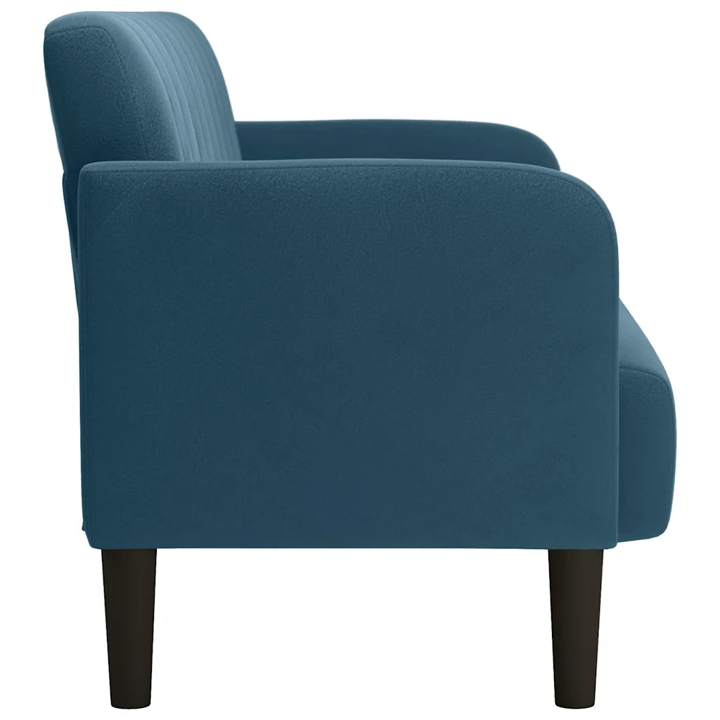 Divano Divanetto Blu 109 cm in Velluto 4100586