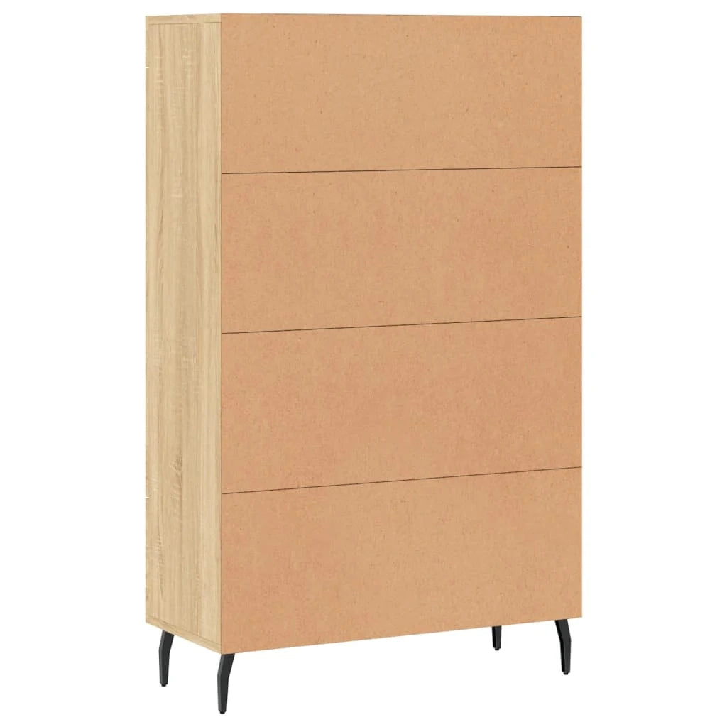Buffet credenza cassettiera armadio mobile contenitore organizer cucina soggiorno salotto rovere Sonoma alto 69,5 x 31 x 115 cm legno ingegnerizzato marrone 02_0034093