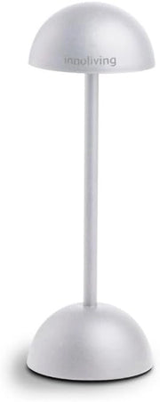 Innoliving lampada LED da tavolo INN-293 Bianca, ricaricabile USB, Touch con Luce Dimmerabile a 3 Livelli per interni ed esterni