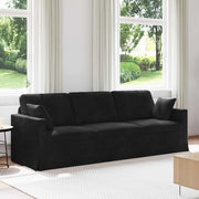 Divano Nero 228 x 78 x 80 cm Velluto