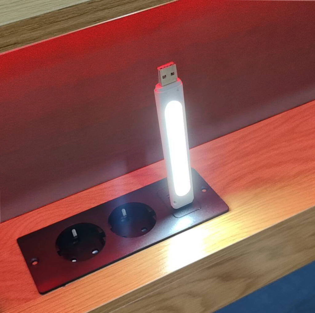 Divano letto estraibile 3 in 1 90x200 cm con cassetti; LED e presa; grigio