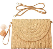 Borsa a tracolla in tessuto, Tessuto clutch, Borsa da braccio in tessuto, Borsa da spiaggia in tessuto, Borsa donna artigianale, Portafoglio, Portafoglio, Moka, Medio