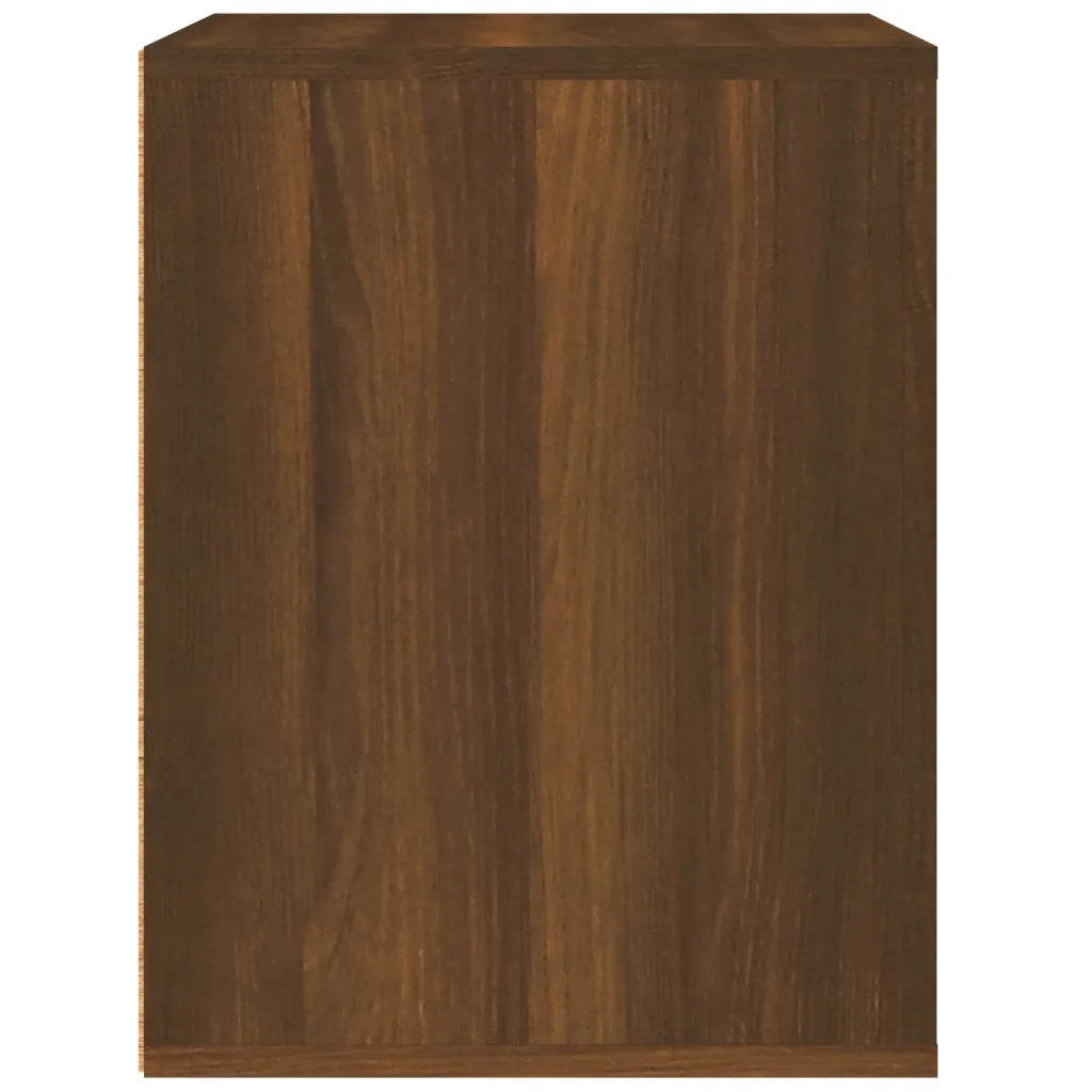 Comodino | Armadio da Notte | Mobiletto da notte a Muro Rovere Marrone 50x36x47 cm