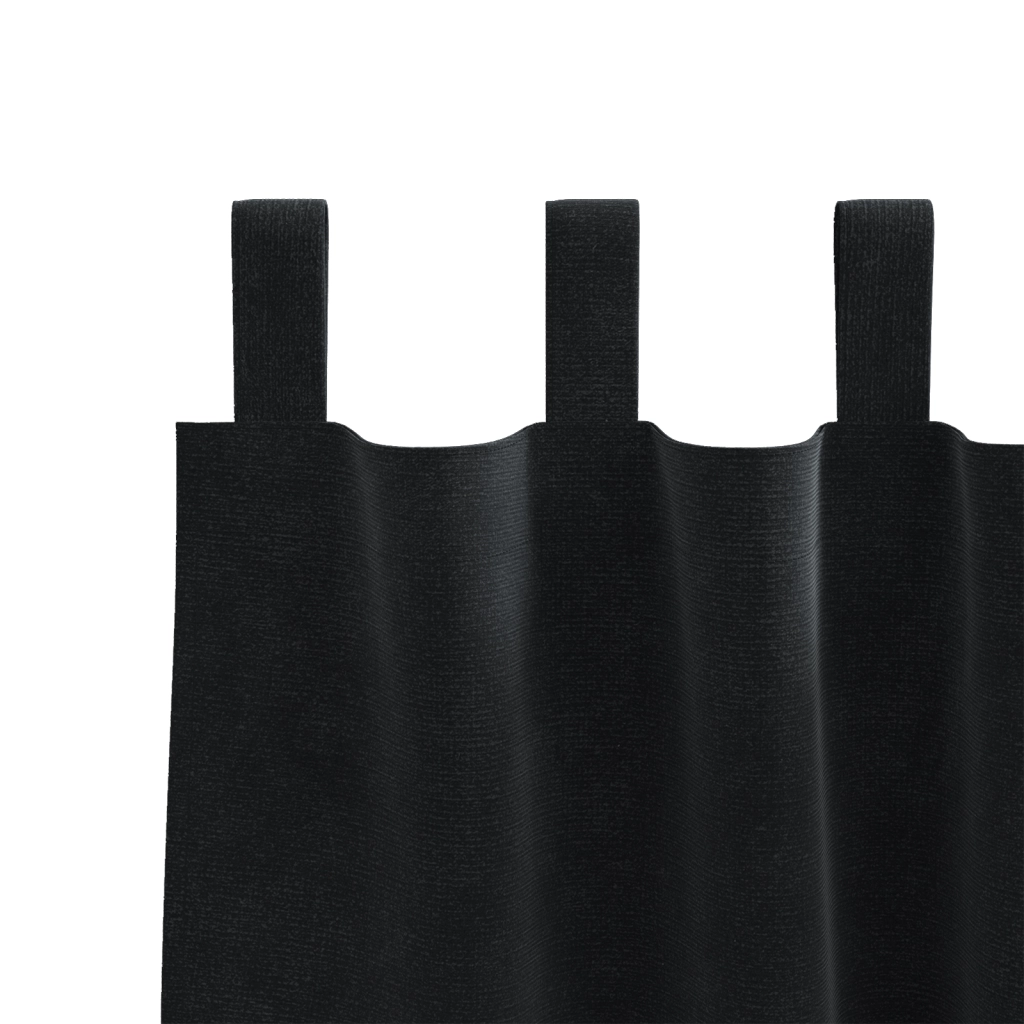 Tende oscuranti  con anelli di sospensione 2 pezzi in velluto nero