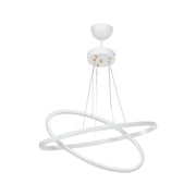 Lampada a sospensione due anelli LED Muso MDL4438 colore bianco