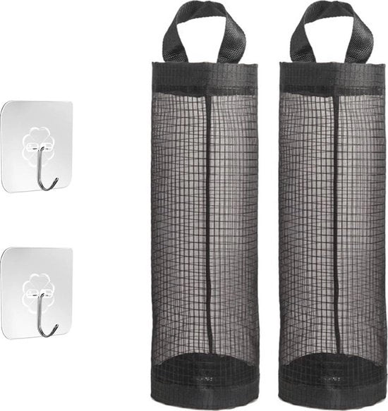 Sostituto di Sacchi a Pannelli - Supporto per Sacchi a Peso con Reticolo Respirante - Racks di Reticolo Pieghevoli con Ganci - Adatto per Cucina Bagno Camera da Letto ecc. - Nero.