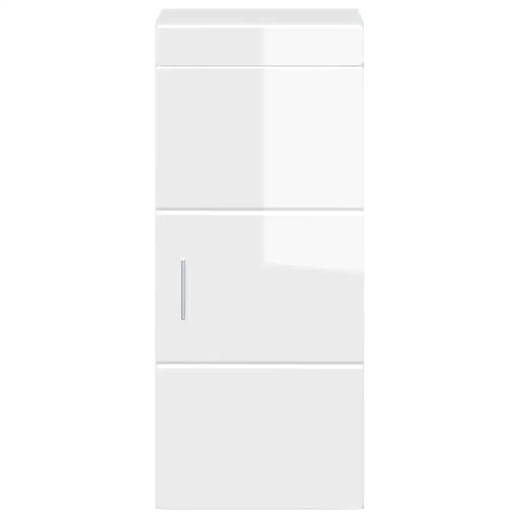 Armadio da Bagno | Mobile da Bagno a muro TULUM Bianco Lucido 37 x 24,5 x 86 cm