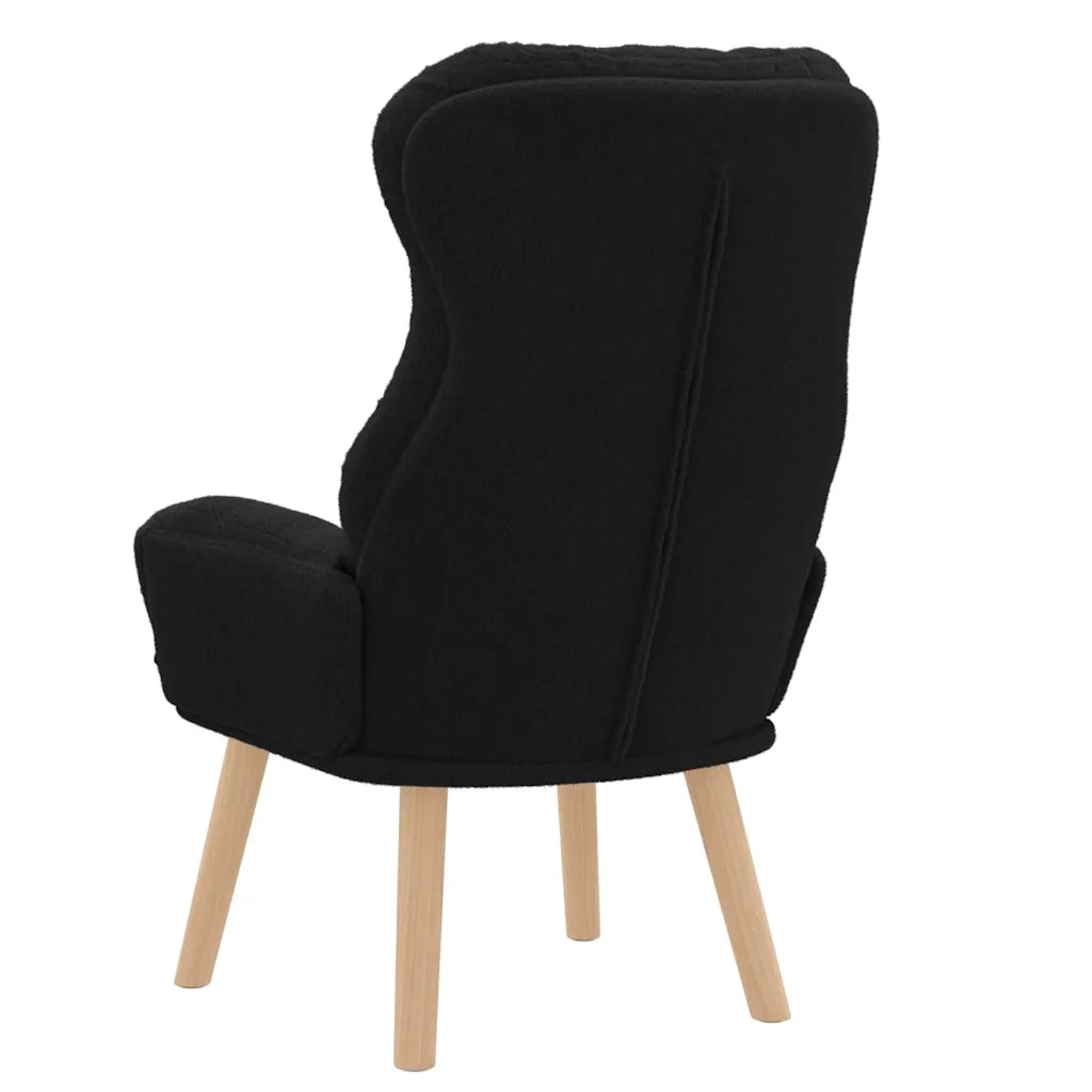 Poltrona | Sedia Relax Nero 69 x 74 x 93 cm Tessuto Sherpa