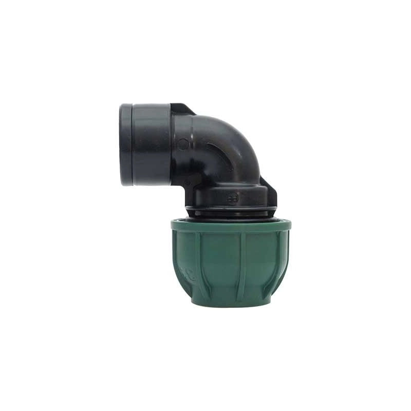 GOMITO A 90  ° A STRINGERE CON DERIVAZIONE FIL. FEMMINA  EE ? mm 25x3/4 - 10 PN - IRRITEC