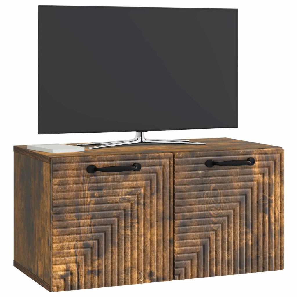 Mobile Porta TV da Muro Rovere Fumo 59,5 x 31 x 30 cm 898710