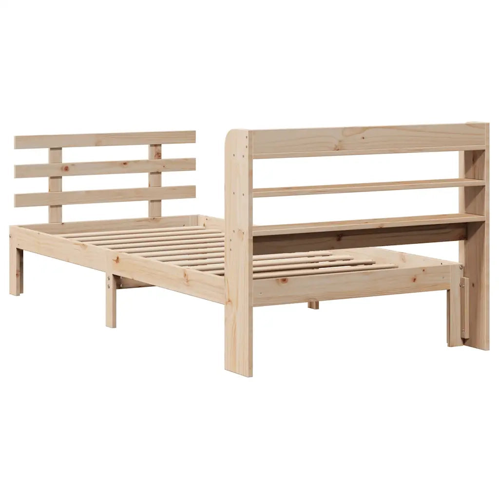 Giroletto con Testiera 75x190 cm in Legno Massello di Pino 3306837