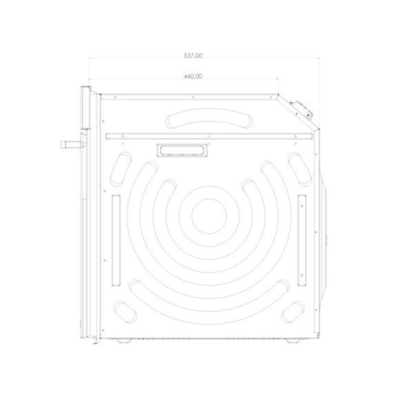 Forno elettrico Samet Tempest da incasso 60 cm. 69 lt vetro satinato temperato nero opaco classe A