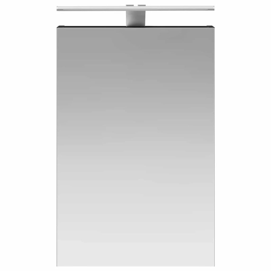 Mobiletto per specchio da bagno Rovere Nero 40 x 10,5 x 60,5 cm