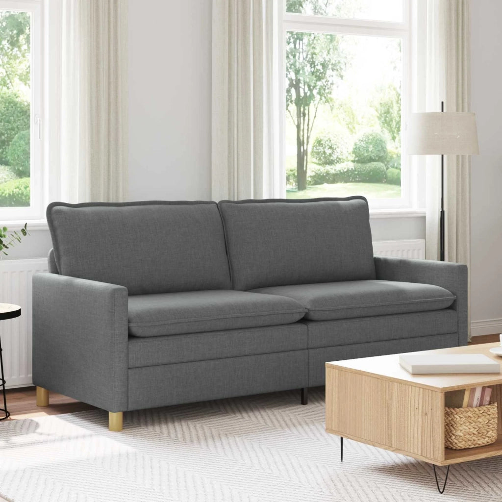 Divano Grigio Scuro 196 x 81 x 87,5 cm Tessuto