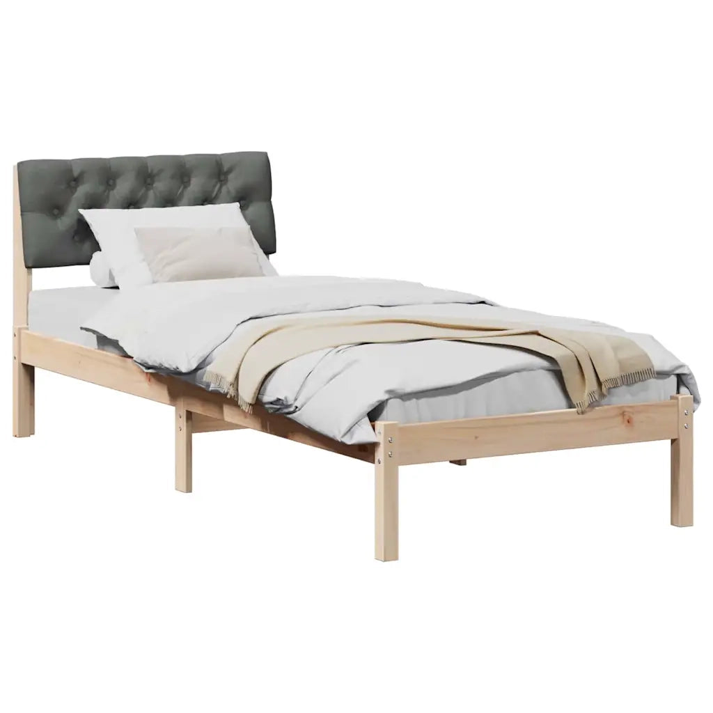 Struttura del Letto marrone e grigio scuro 80 x 200 cm