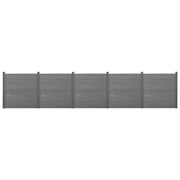 Recinzione frangivento e per la privacy in legno composito (WPC) 183 x 879 cm grigio 03_0001452
