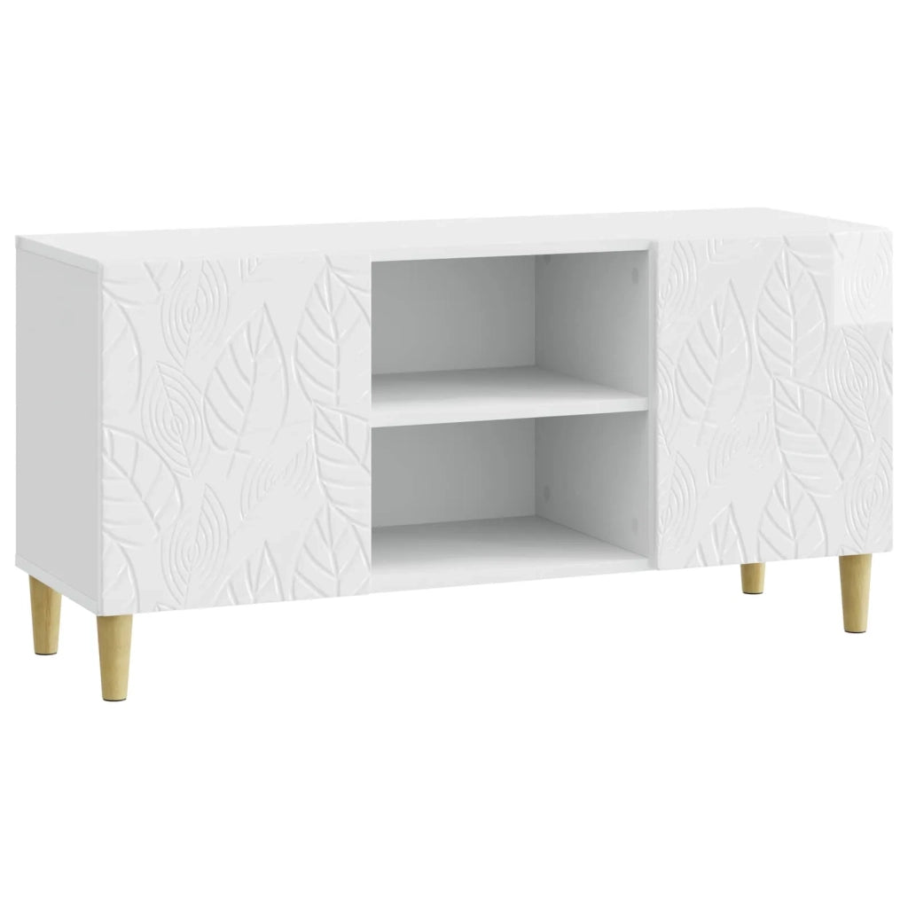 Mobile TV 102 x 34,5 x 50 cm Bianco Lucido Legno ingegnerizzato