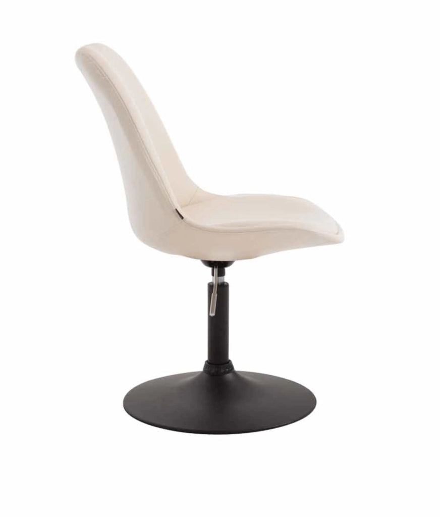 Set di 4 sedie da pranzo Maverick in ecopelle crema,nero