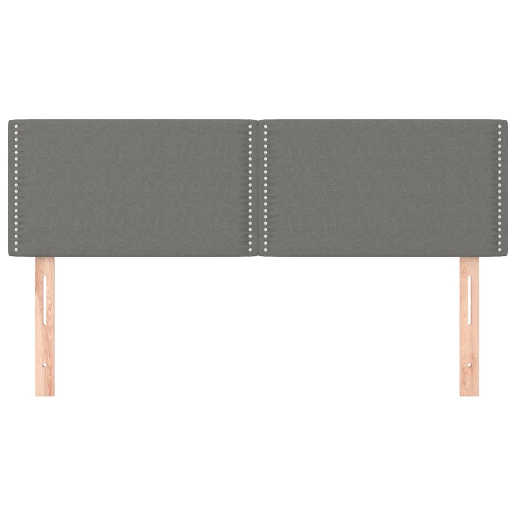 Testiere 2 pz Grigio Scuro 72x5x78/88 cm in Tessuto