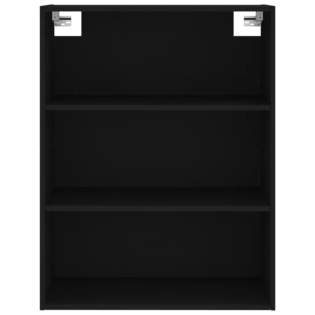 Credenza Nera 69,5x34x180 cm in Legno Multistrato