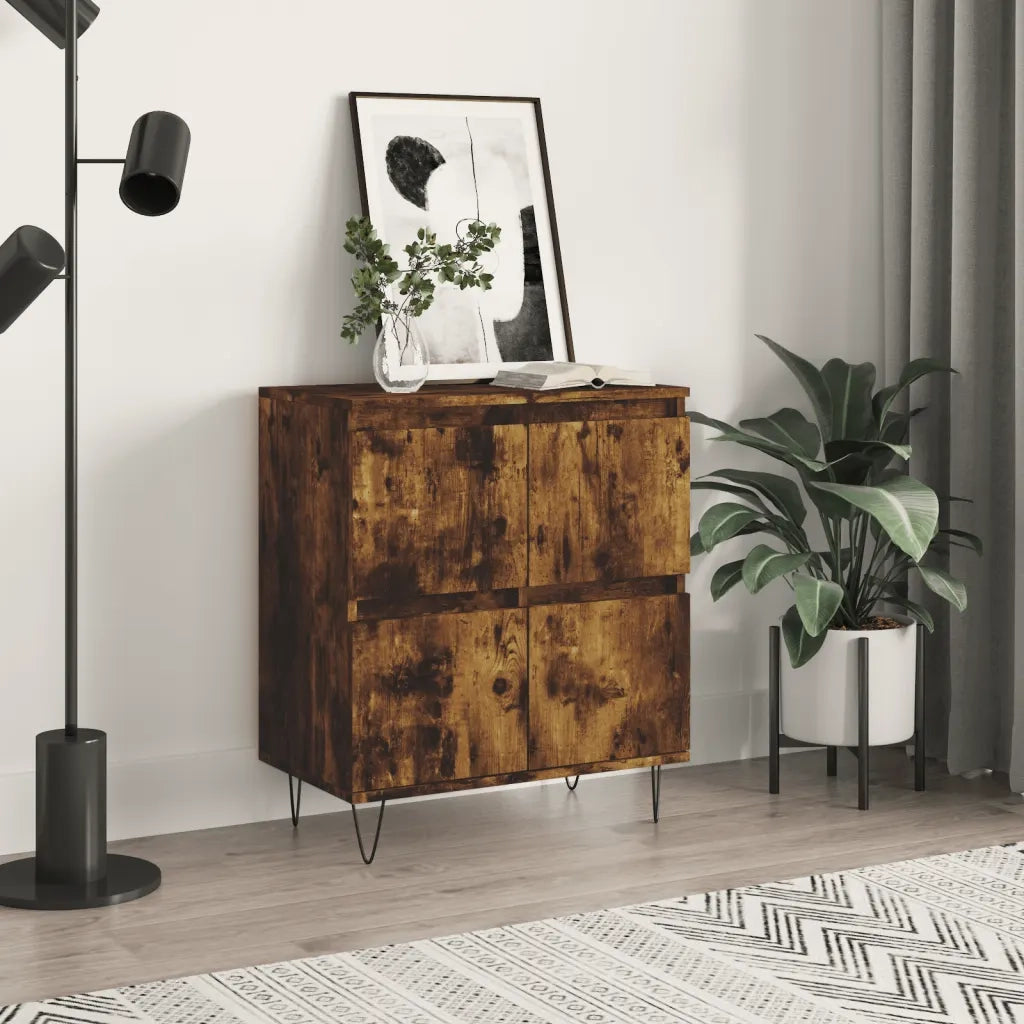 Credenza | Madia | Buffet da pranzo | Armadio da pranzo Rovere Fumo 60x35x70 cm in Legno Multistrato