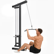 Attrezzo per allenamento a parete con pulegge alte e basse ¨C zephmum ¨C acciaio, nero, 75x16x192 cm