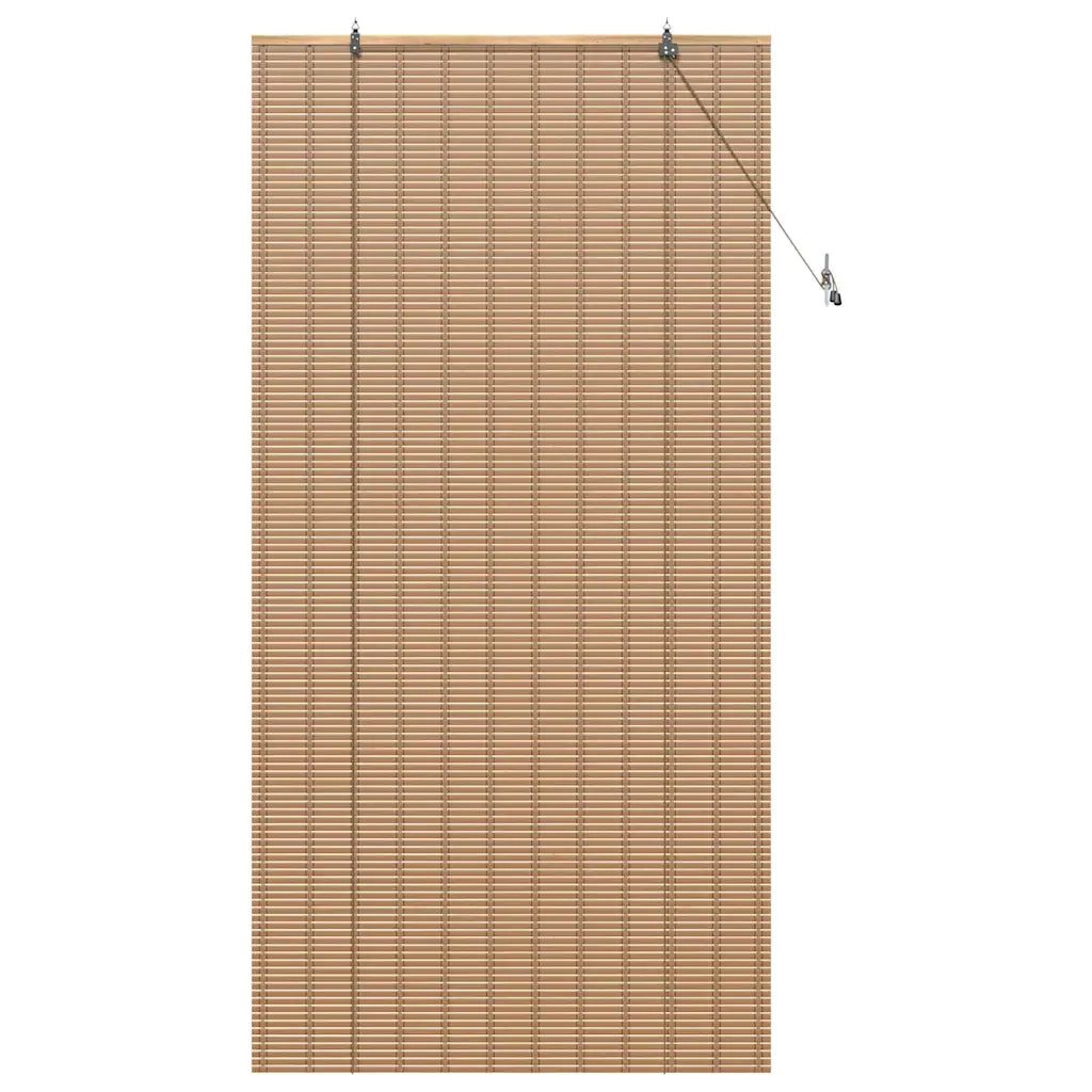 vidaXL Tenda a rullo con tende Marrone Chiaro 110 x 220 cm Bambù