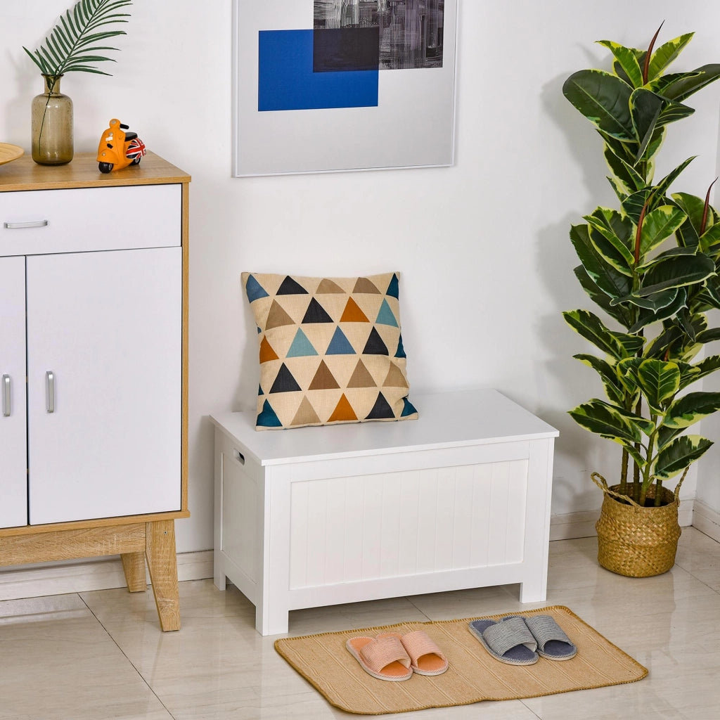 Baule per Soggiorno e Ingresso ¨C zephmum ¨C 81x40x46 cm Bianco