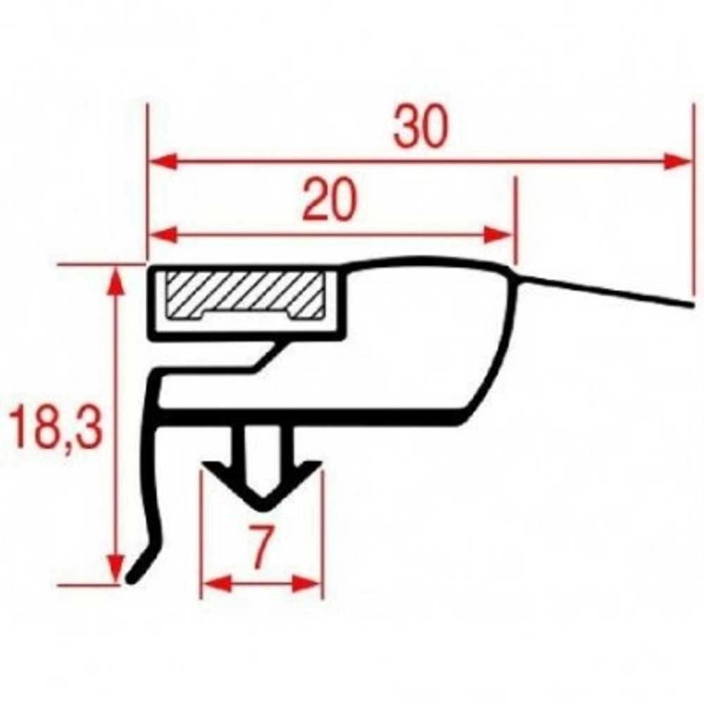 GUARNIZIONE PORTA MAGNETICA CELLA ARMADIO FRIGORIFERO 755X685 MBM DEXION - UNIVERSALE