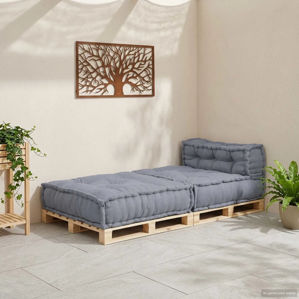 Unità di Divano Modulare Grigio 70 x 70 x 56 cm Tessuto 4019046