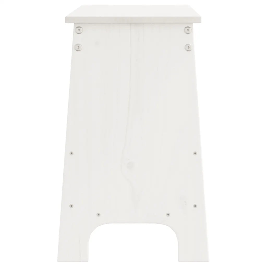 vidaXL Panca da Ingresso Bianca 100x28x45 cm in Legno Massello di Pino