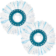 2 x Coppe di sostituzione, Adatti per Spin Mop - Pannelli di sostituzione - Microfibra poliestere - Assorbe molto - Elevata capacità di rimozione di macchie