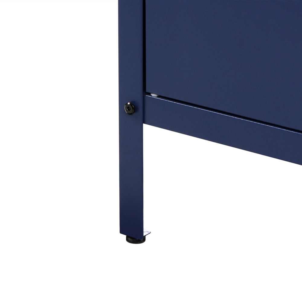Armadietto da giardino in acciaio inox di colore blu con 2 ante giardino cucina esterno