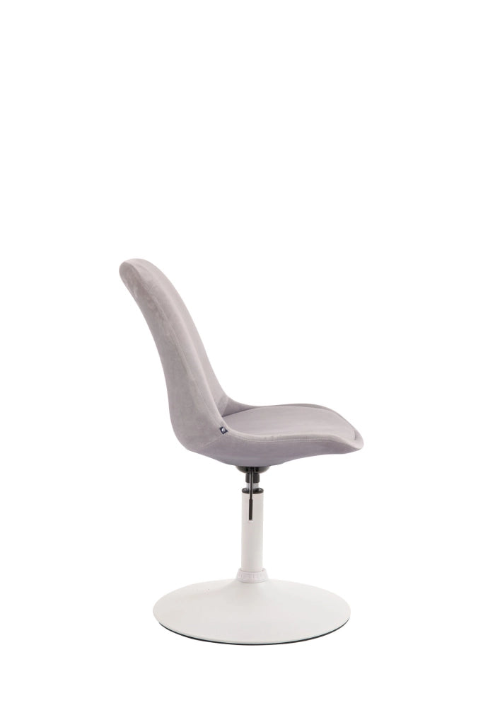 Sedia da pranzo Maverick in velluto grigio,bianco