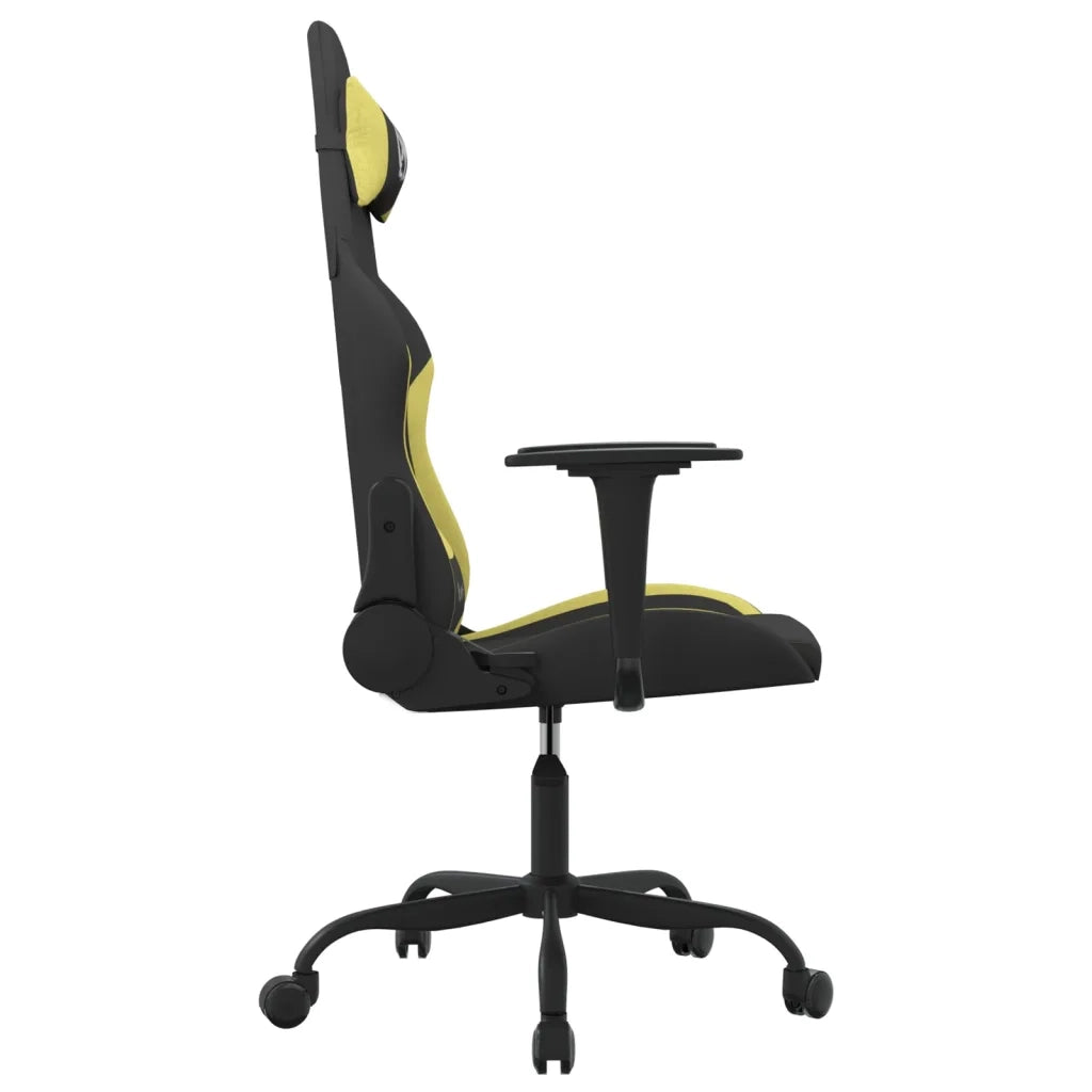 Sedia da Gaming Nero e Verde Chiaro in Tessuto cod mxl 61372