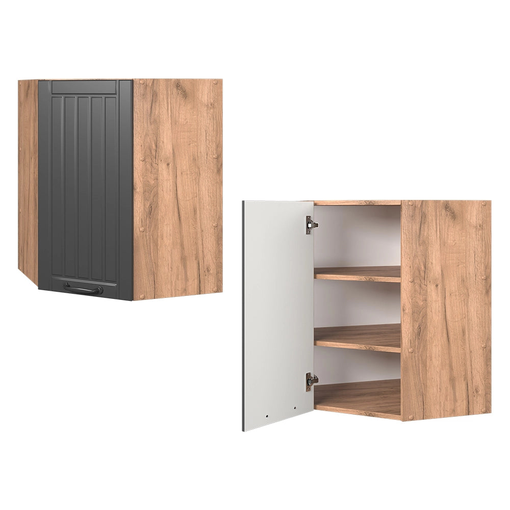 Vicco Mobile angolare da cucina Grigio scuro 57 cm
