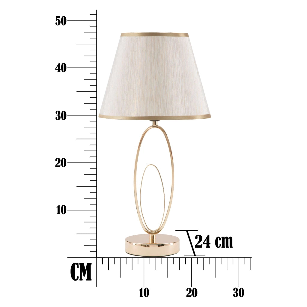 Kars, Lampada da Tavolo Necessaria 1 Lampadina, Bianco Crema