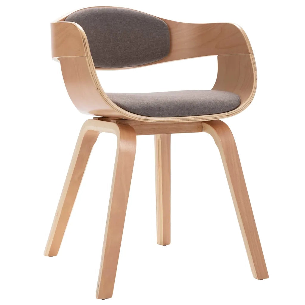 Sedie da Pranzo 2 pz Grigie in Legno Piegato e Tessuto Talpa 287390