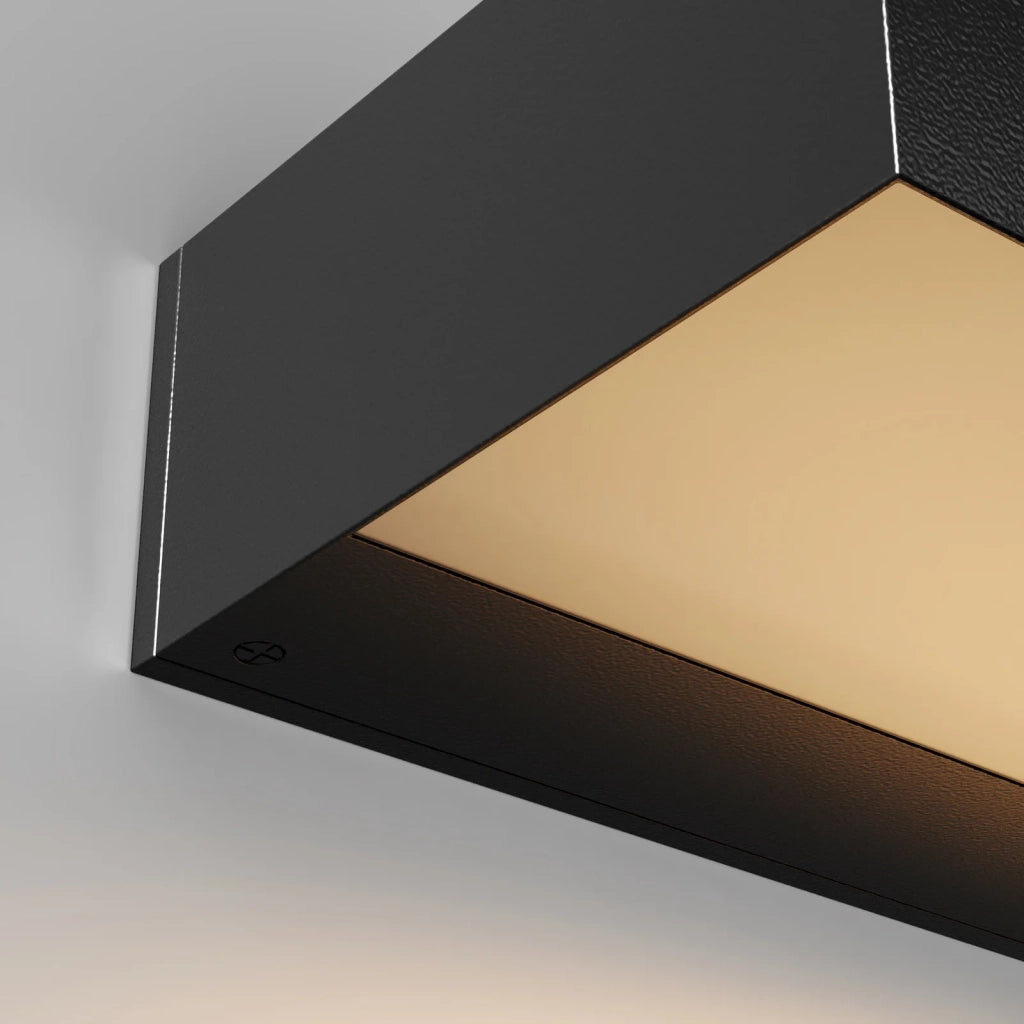 Maytoni Applique Moderna Lot 1 luce LED integrato IP65 grafite alluminio vetro