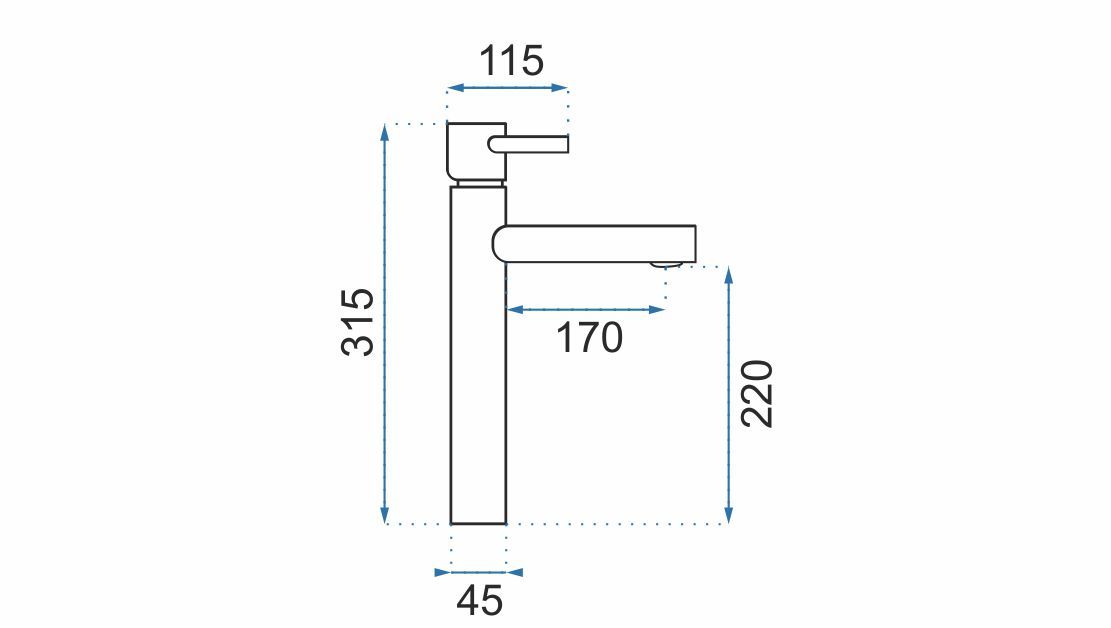 Rubinetto Da Lavabo Rea Tess Brush Gold High