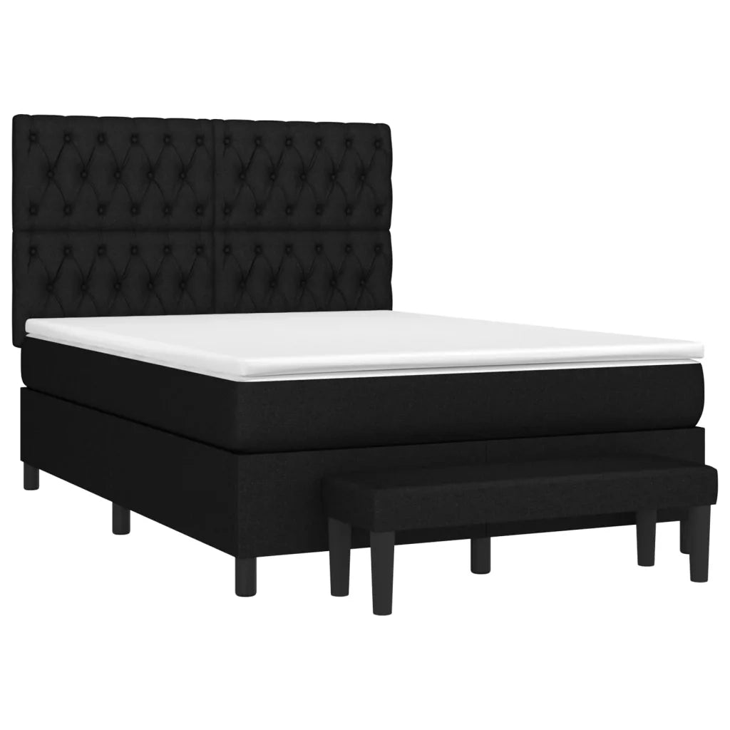 Giroletto a Molle con Materasso Nero 140x190 cm in Tessutocod mxl 75196