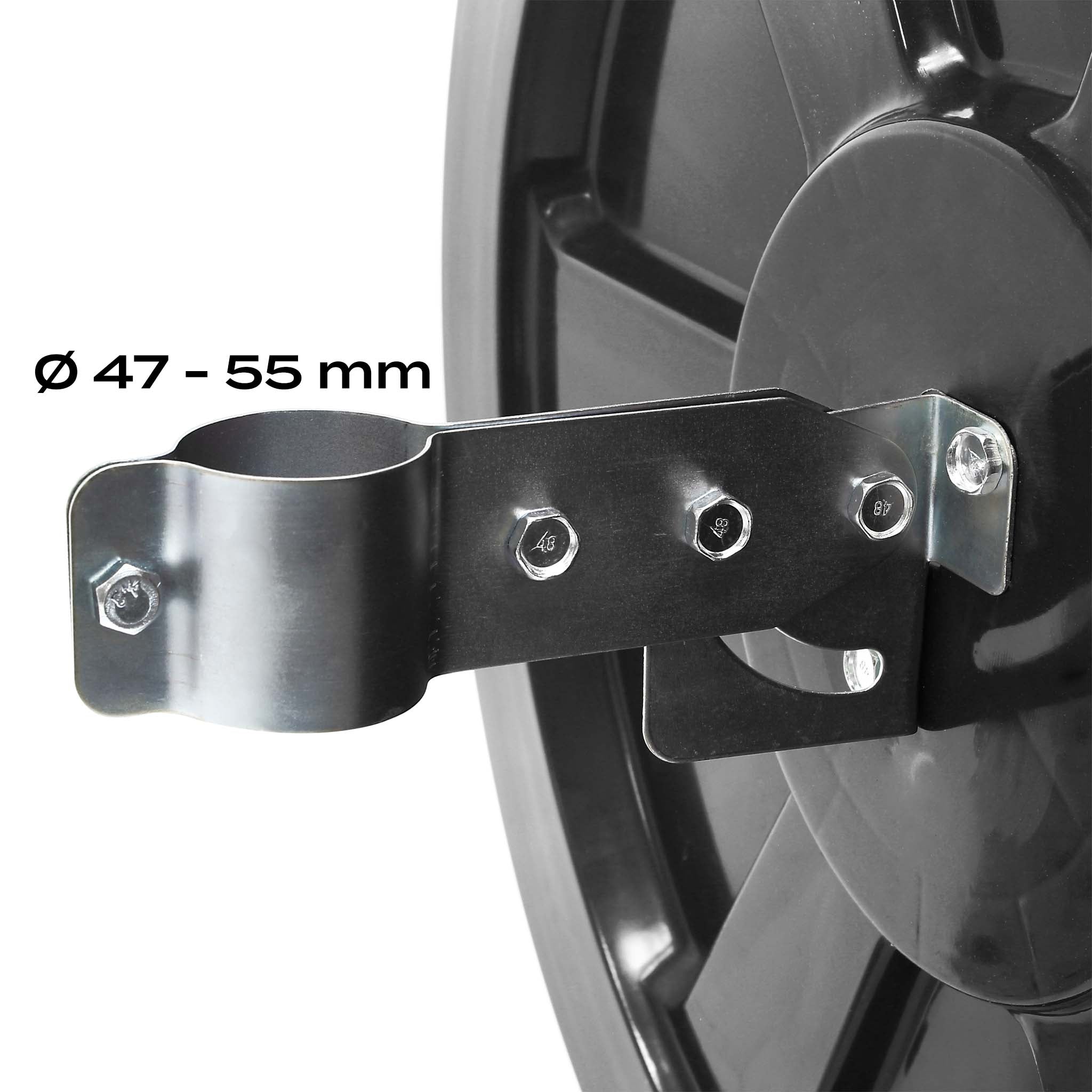 Verkehrsspiegel 60 cm konvex u. Schutzhaube Schwarz