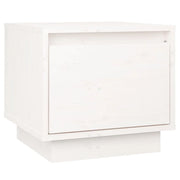 Comodino | Armadio da Notte | Mobiletto da notte Bianco 35x34x32 cm in Legno Massello di Pino