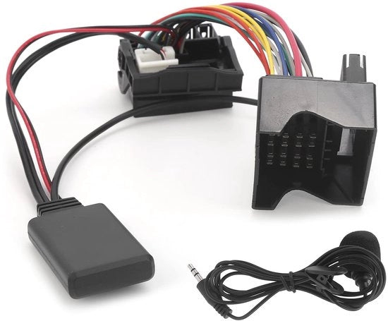 Adattatore Bluetooth Modulo Stereo Radio per Auto con Cavo Audio AUX e Interfaccia Radio con Microfono - Adatto per C2/ C3/ C4/ C5/ C6