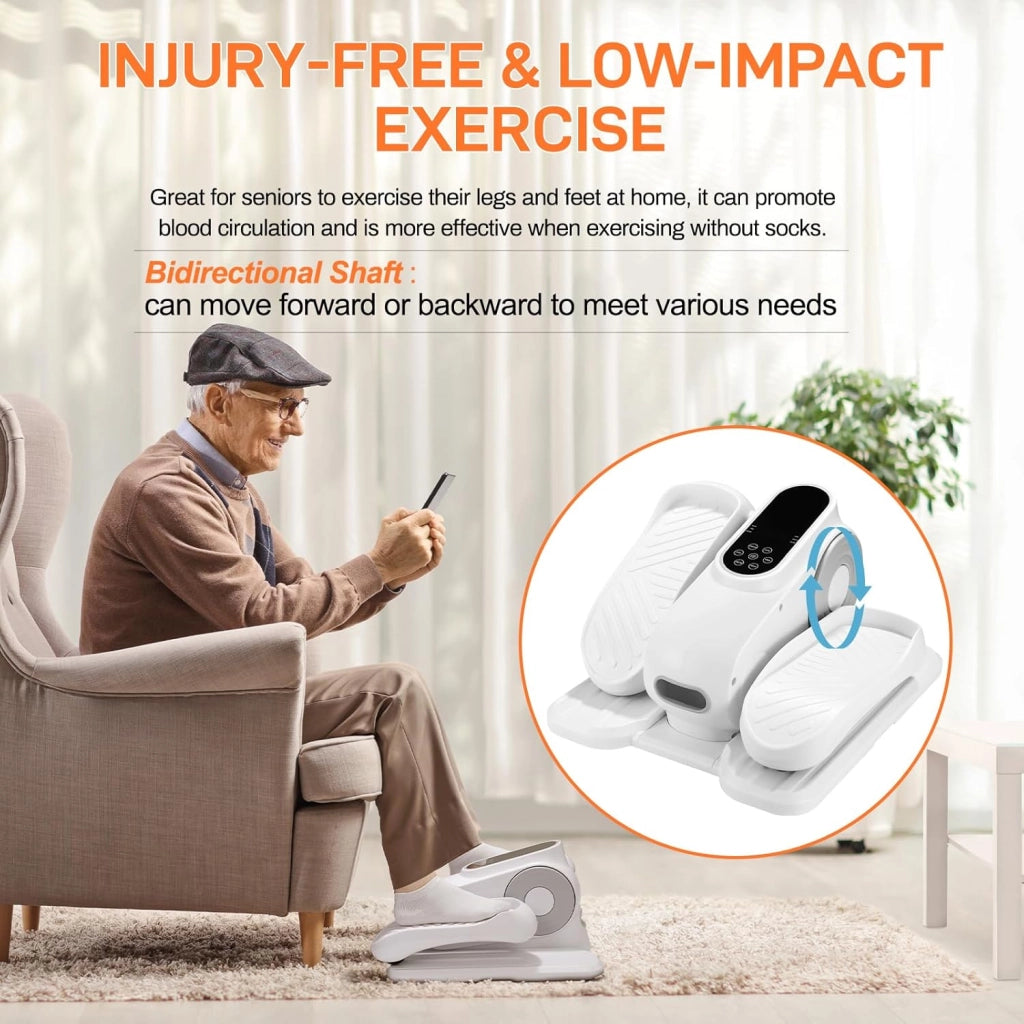 Trainer ellittico elettrico sotto scrivania con telecomando Trainer ellittico Pedal Trainer Trainer per gambe Stepper a velocità regolabile per Home Office Adolescenti per anziani e adulti