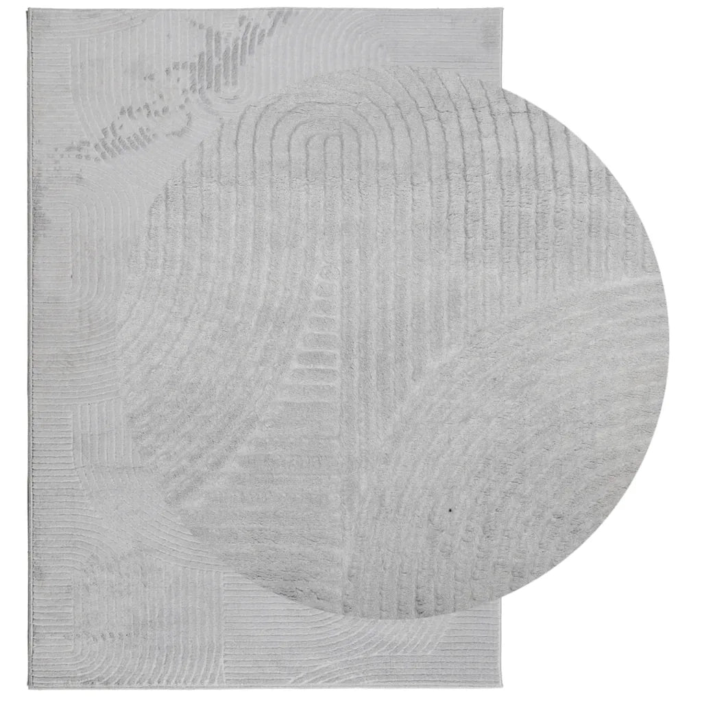 Tappeto del soggiorno | Tappeto IZA a Pelo Corto Aspetto Scandinavo Grigio 160x230 cm